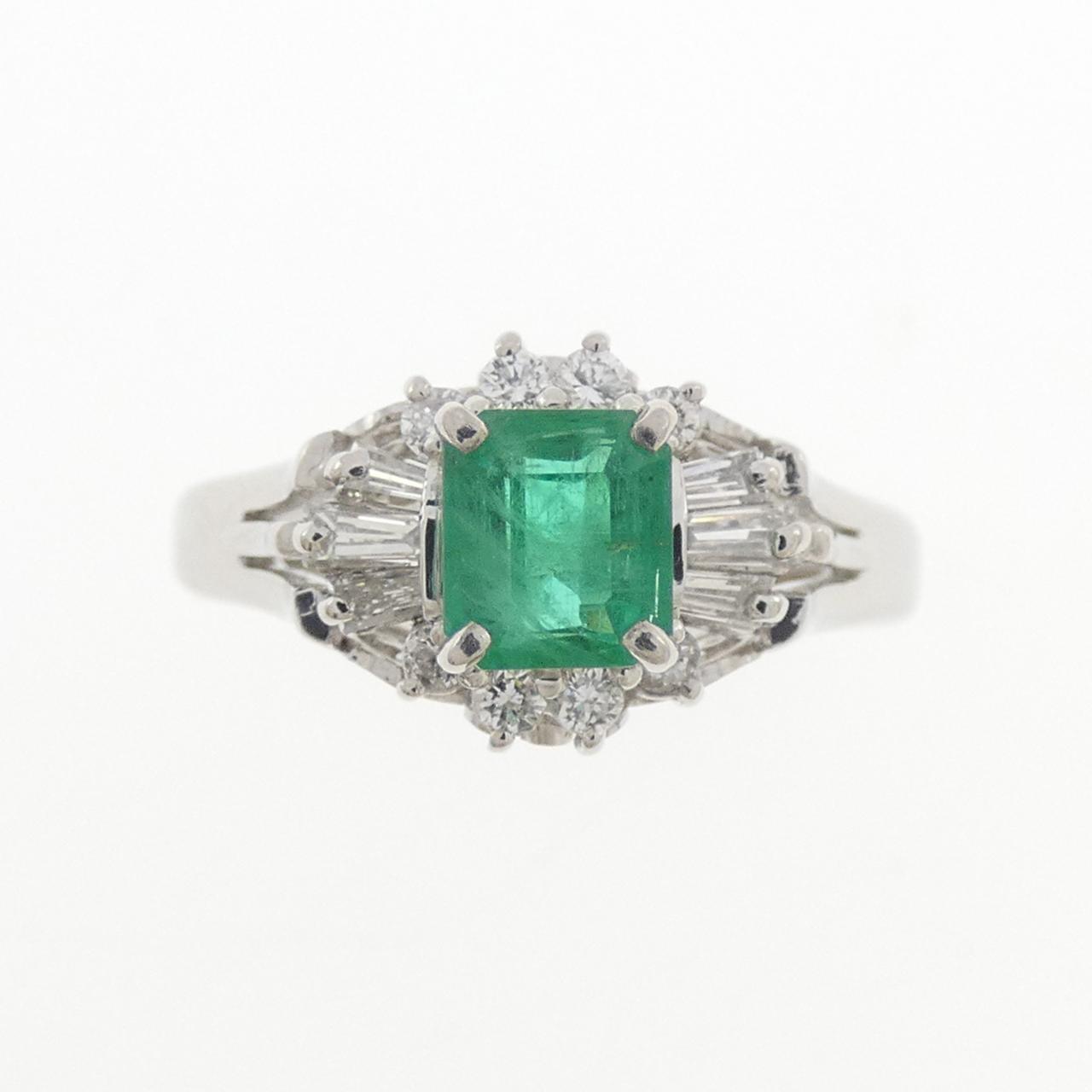 PT900 エメラルド リング 0.50CT