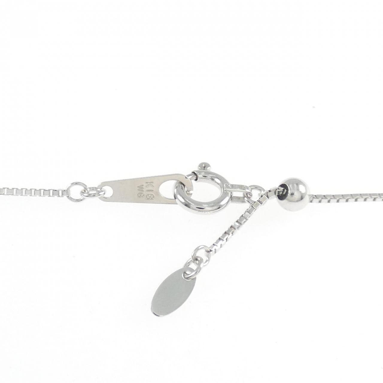 K18WG ホースシュー ルビー ネックレス 0.60CT