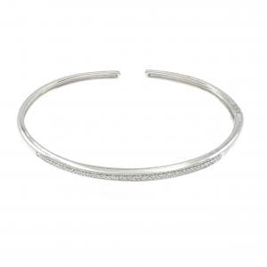 K18WG ダイヤモンド バングル 0.25CT