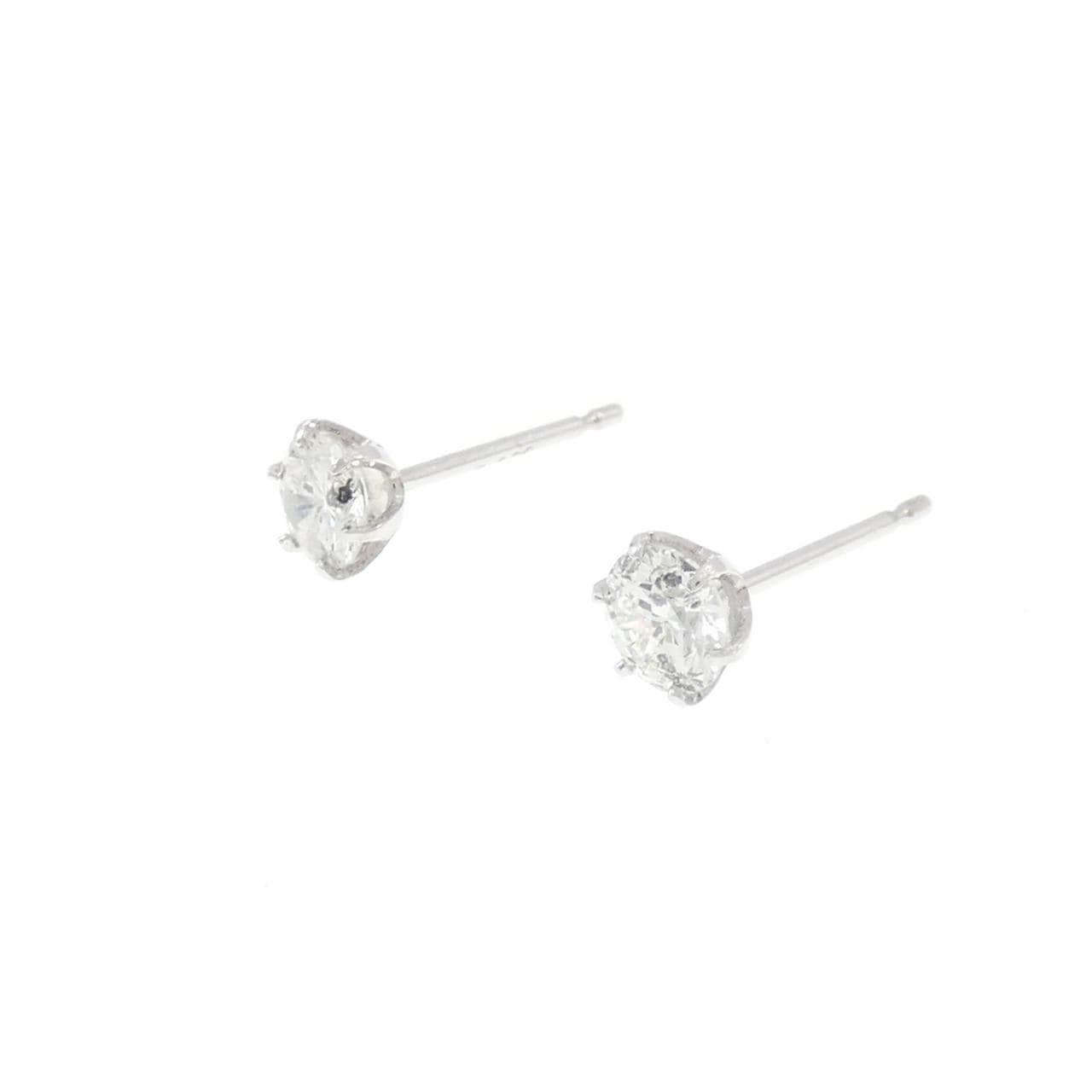 PT900 ソリティア ダイヤモンド ピアス 0.50CT