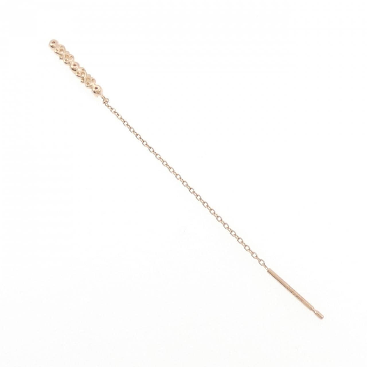 K10PG ダイヤモンド ピアス 0.02CT 片耳