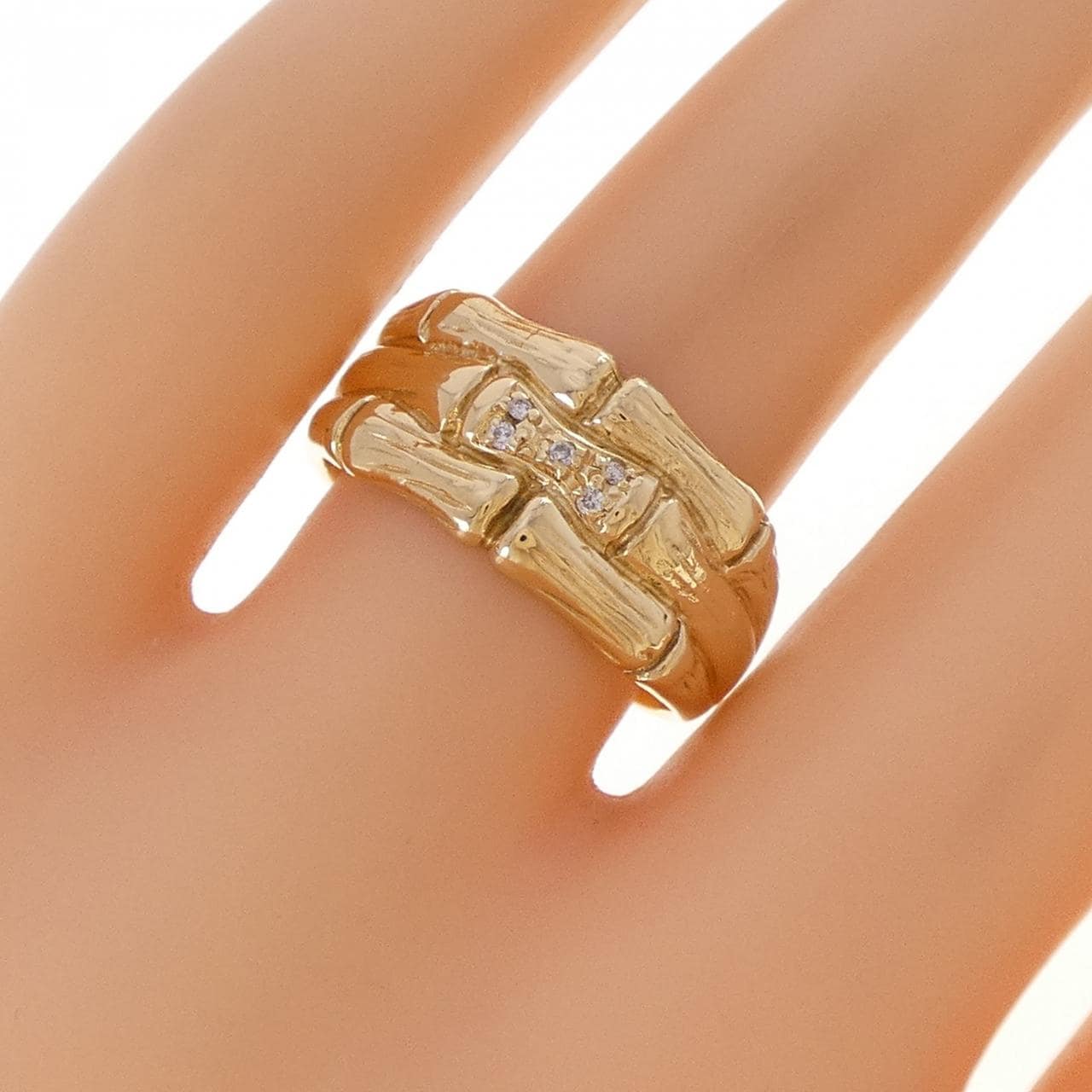 K18YG ダイヤモンド リング 0.02CT