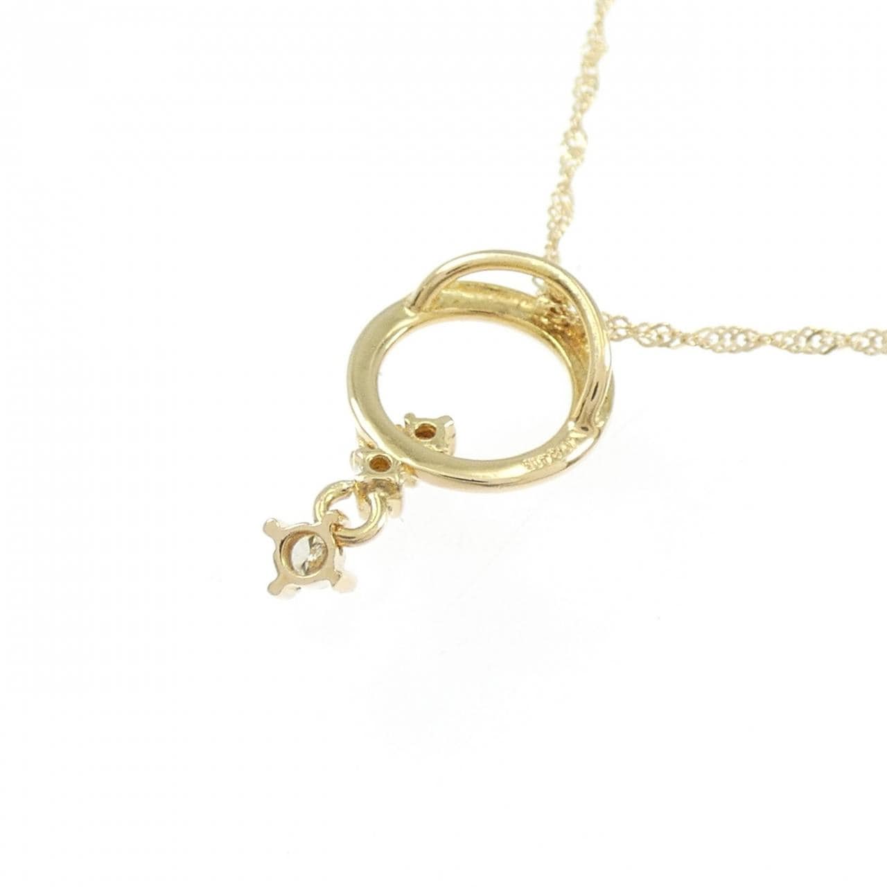 K18YG/750YG ダイヤモンド ネックレス 0.05CT