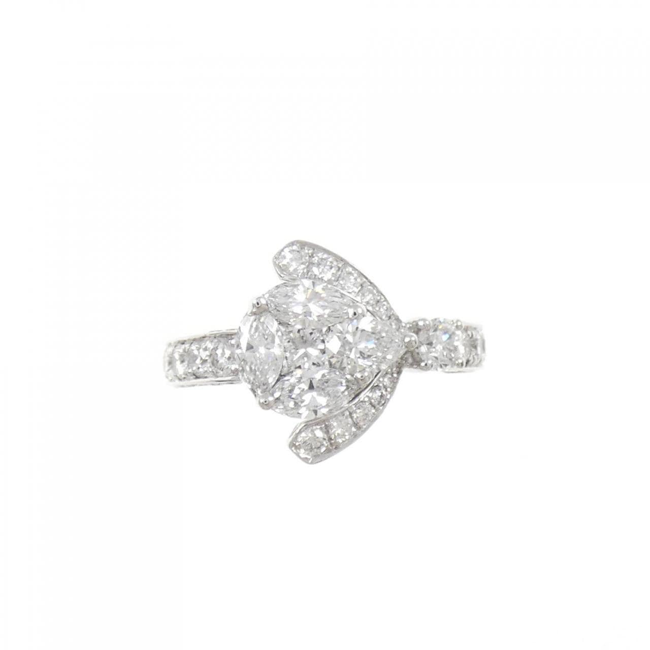 750WG ダイヤモンド リング 1.70CT