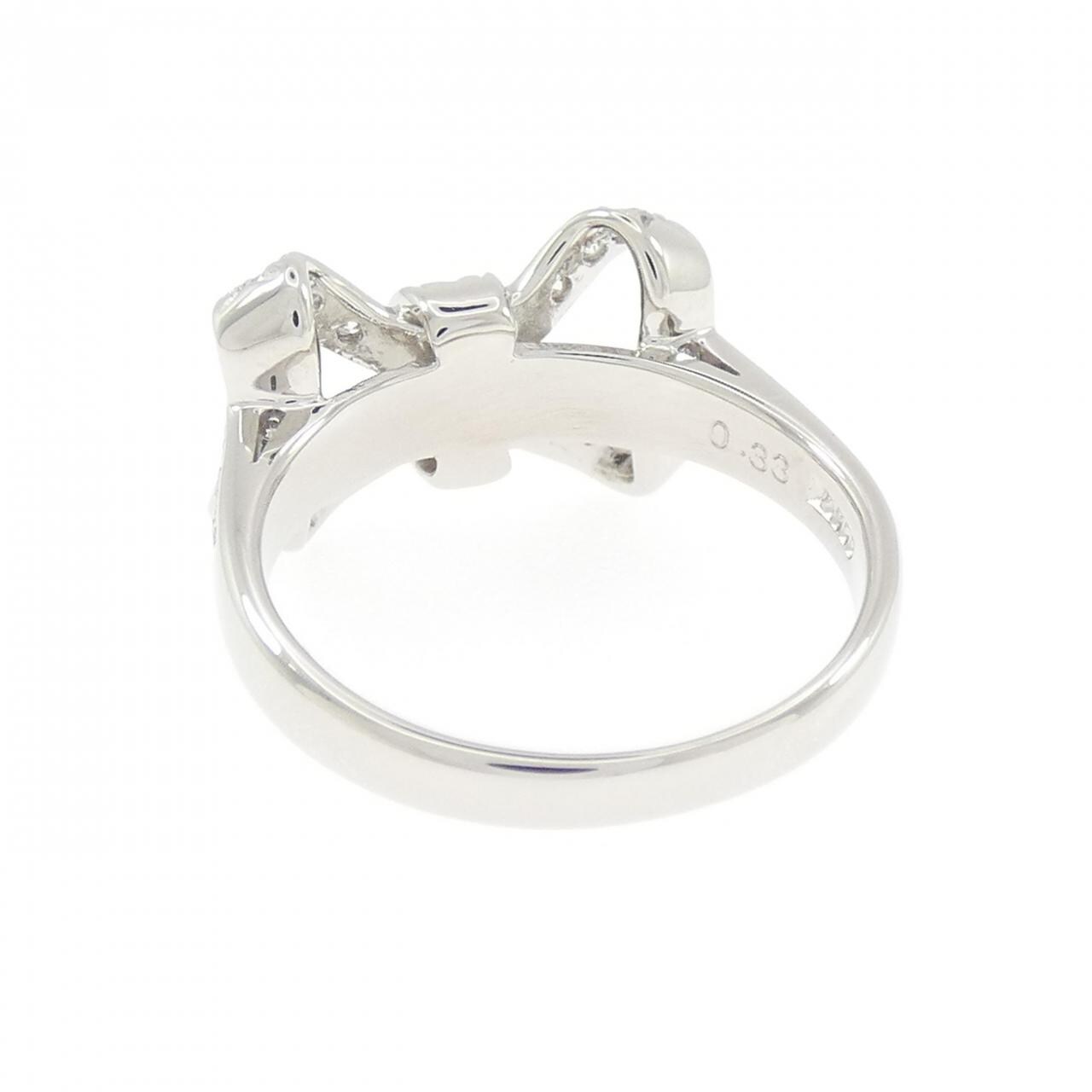 PT900 リボン ダイヤモンド リング 0.33CT