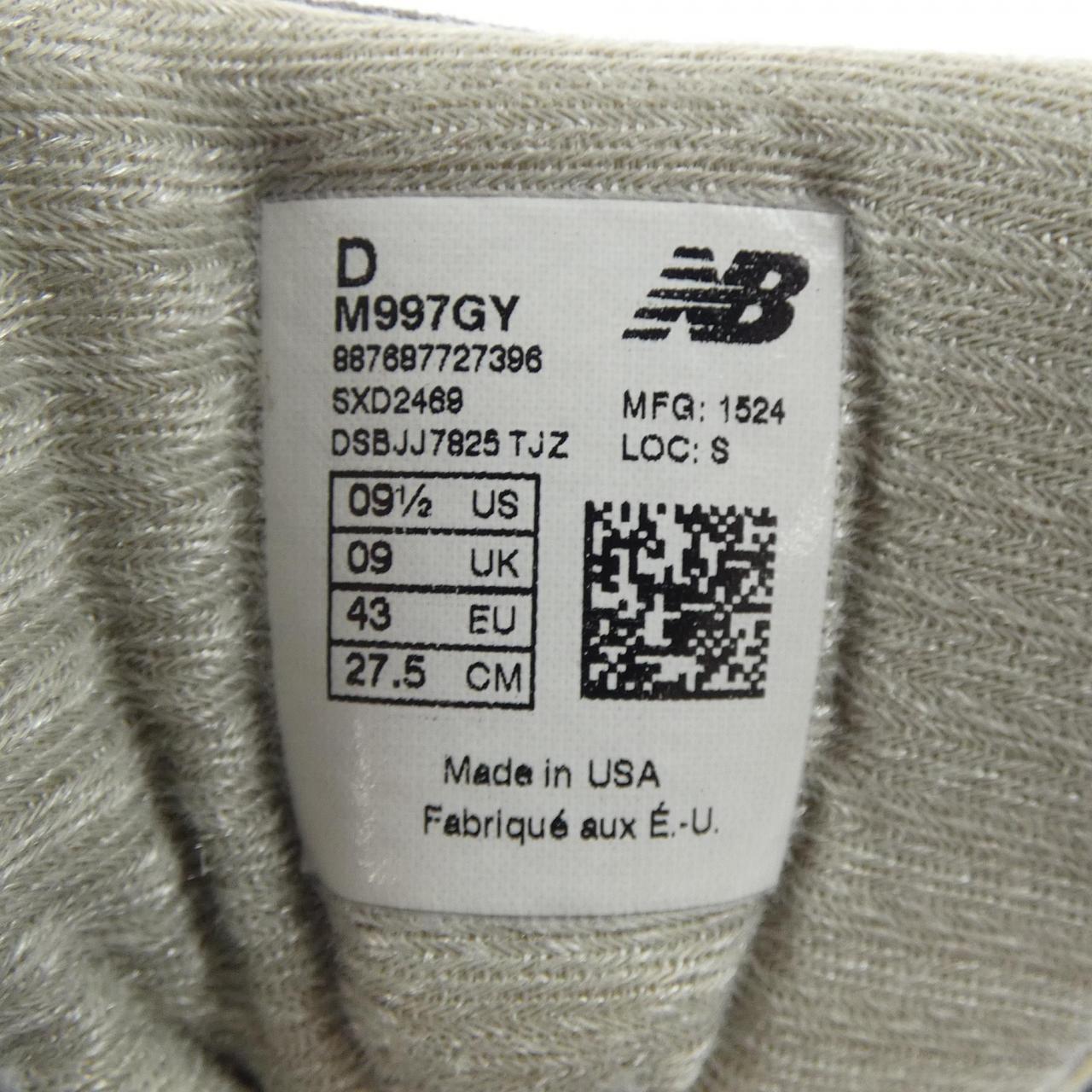 ニューバランス NEW BALANCE M997GY スニーカー