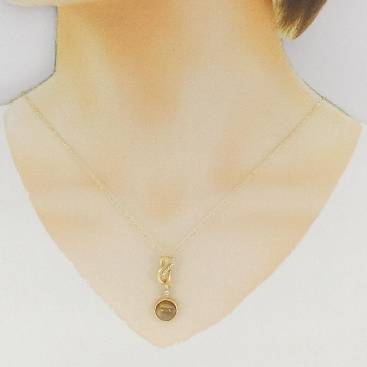 750YG/K18YG ルチルクオーツ ネックレス 3.89CT