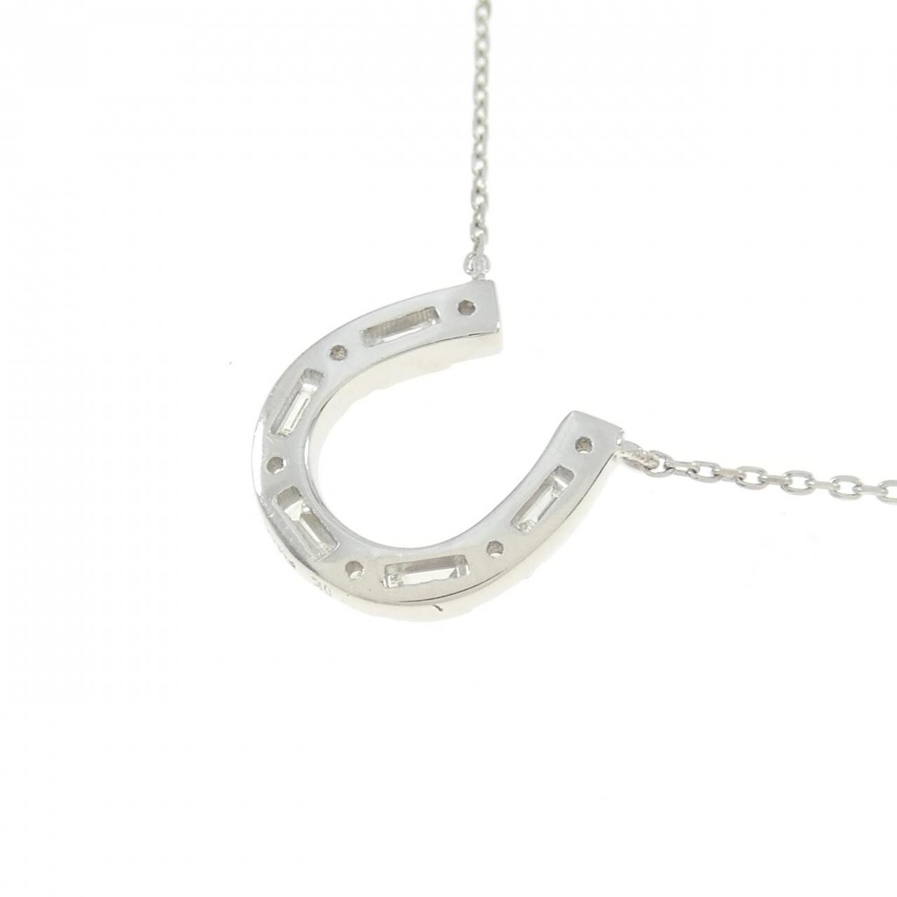 PT ホースシュー ダイヤモンド ネックレス 0.18CT