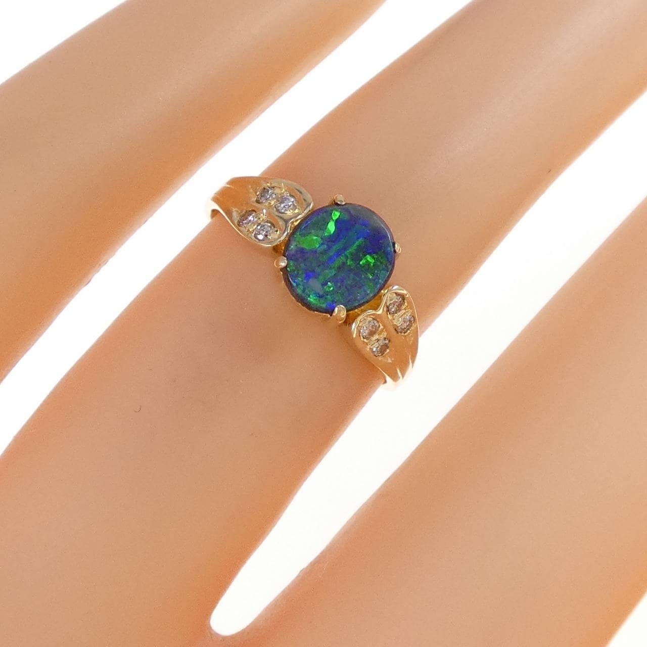 750YG ボルダーオパール リング