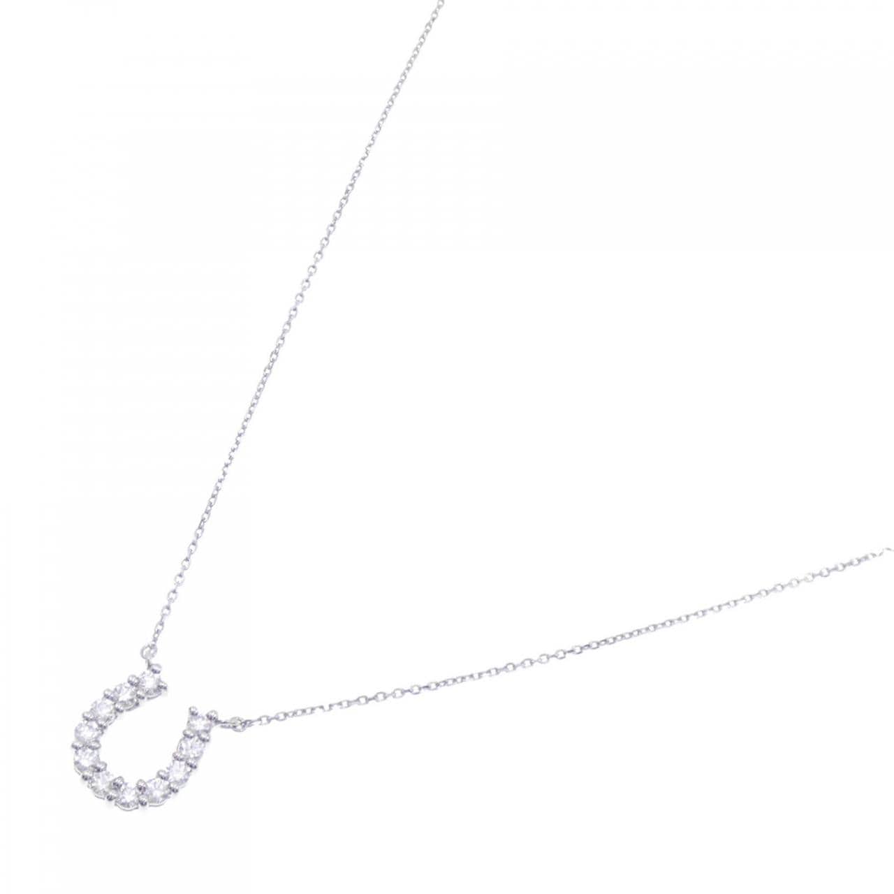 [BRAND NEW] PT Horseshoe Diamond Necklace 0.304CT
