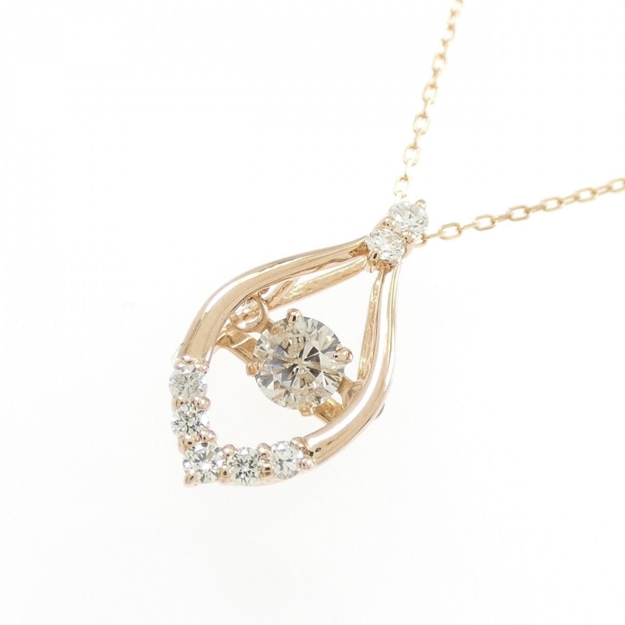 K18PG ダイヤモンド ネックレス 0.16CT