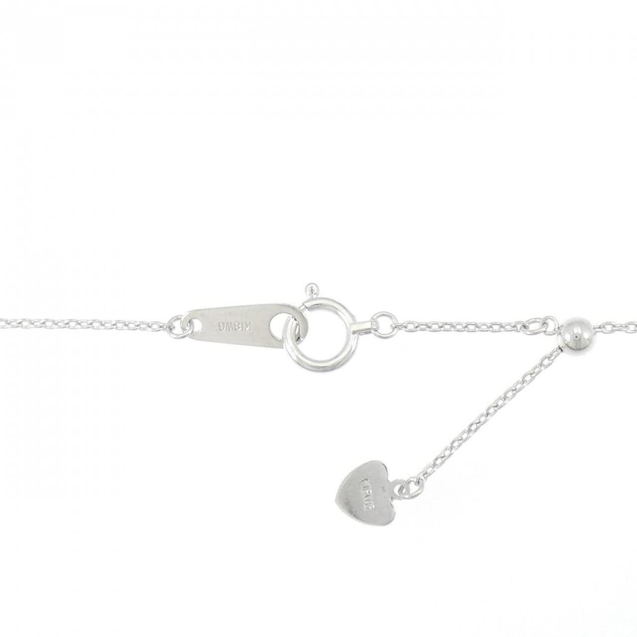 K18WG フラワー ルビー ネックレス 0.341CT