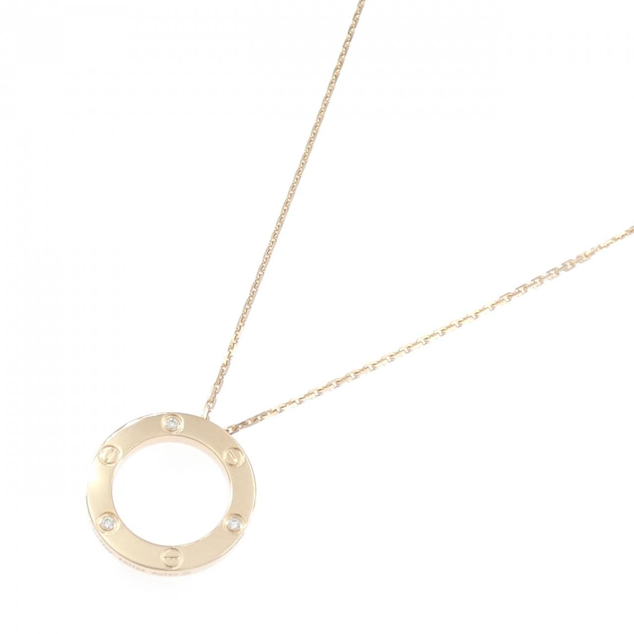 カルティエ ラブネックレス ハーフダイヤ ネックレス