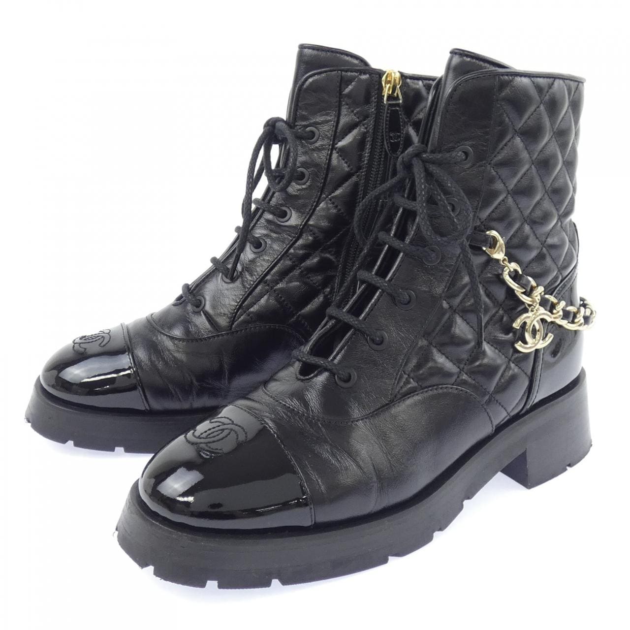 シャネル CHANEL レースアップ G39393Y56119 ブーツ