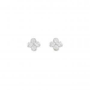 PT900 フラワー ダイヤモンド ピアス 0.20CT