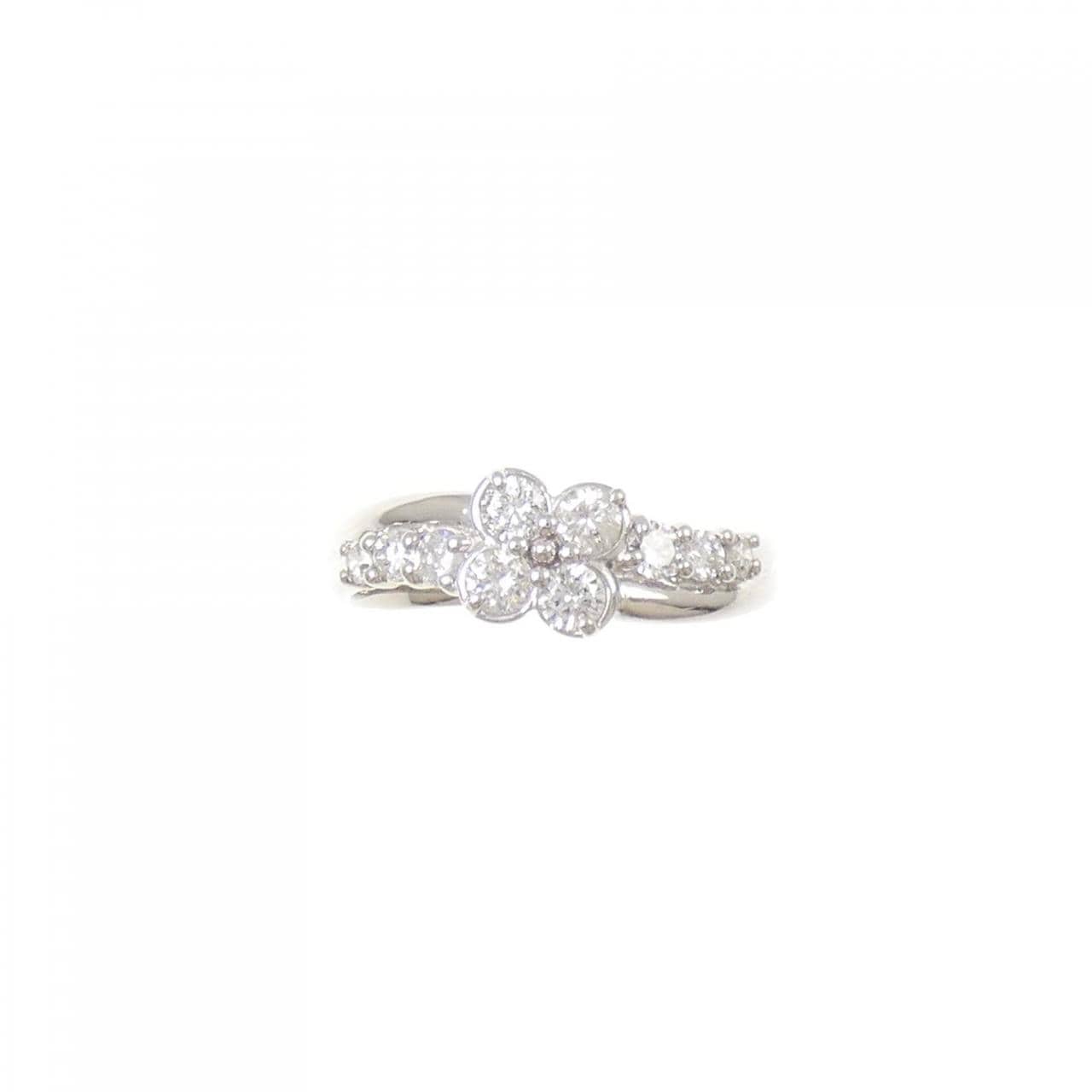 PT900 フラワー ダイヤモンド リング 0.50CT