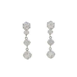 K14WG 2WAY キュービック ピアス