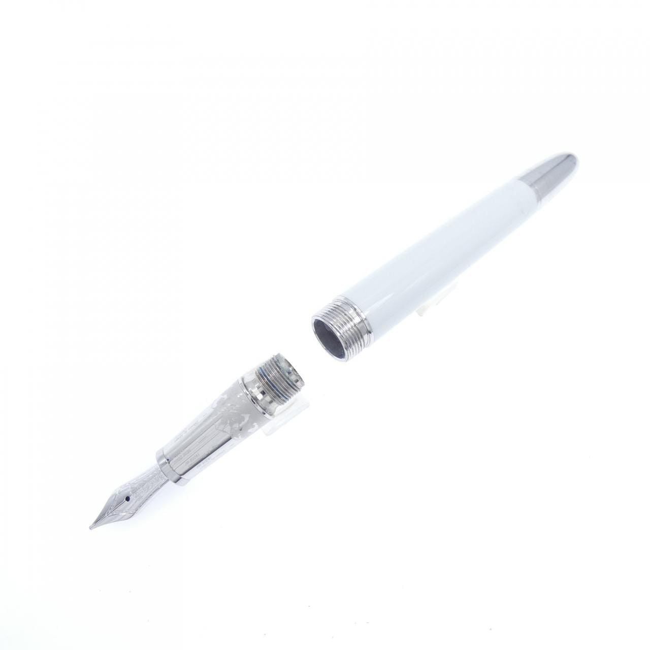 モンブラン マイスターシュテュックホワイトソリテールクラシック 106844 万年筆