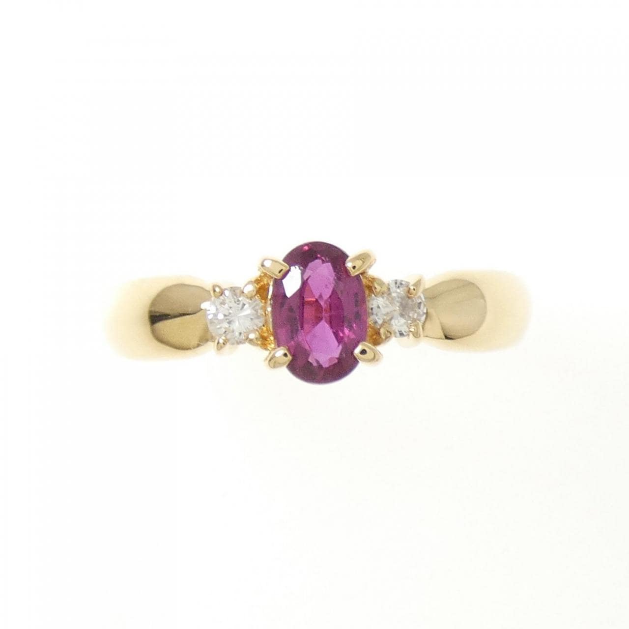 K18YG ルビー リング 0.48CT