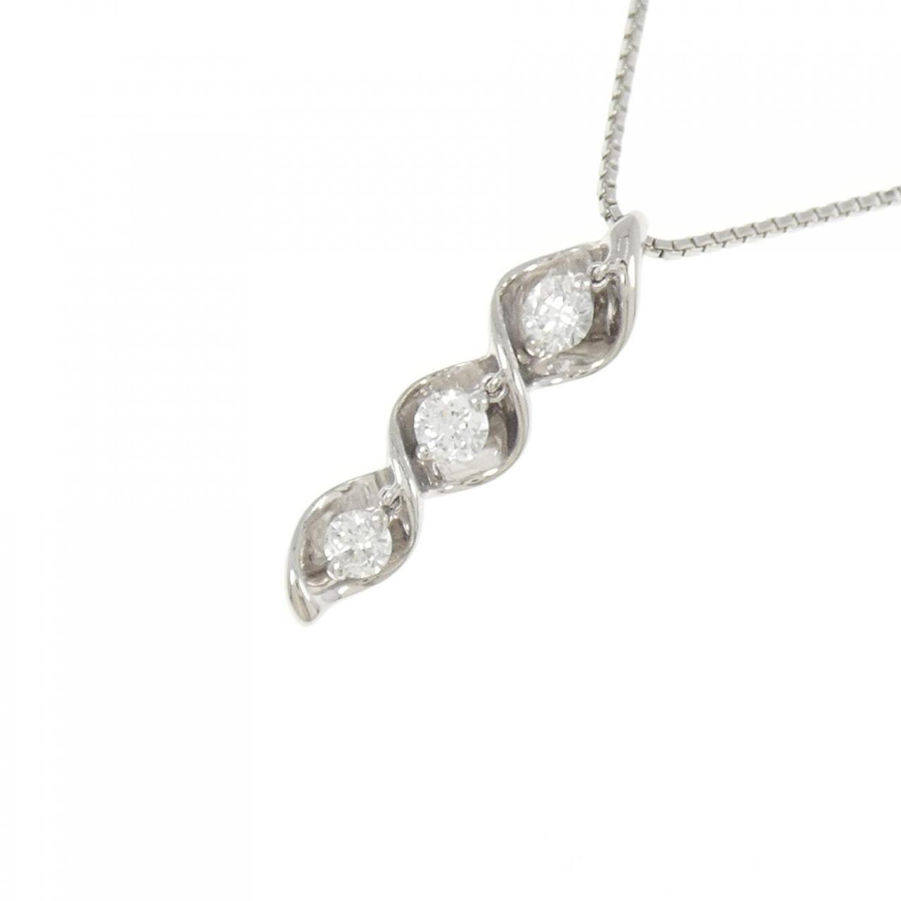 PT スリーストーン ダイヤモンド ネックレス 0.500CT