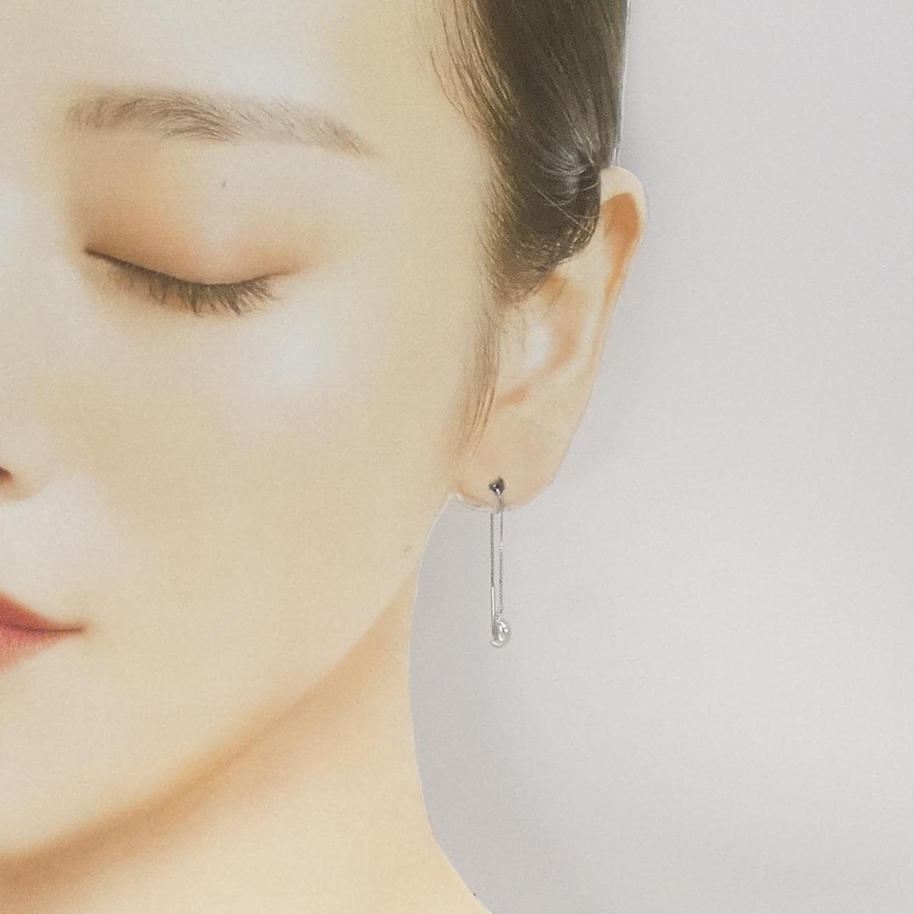 K18WG スター×ムーン ピアス