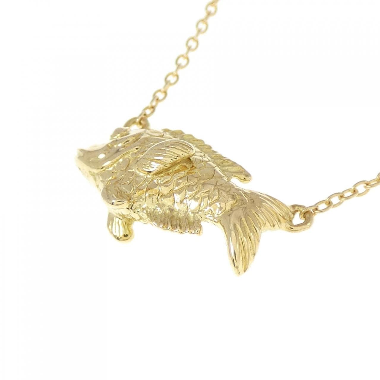 K18YG fish necklace
