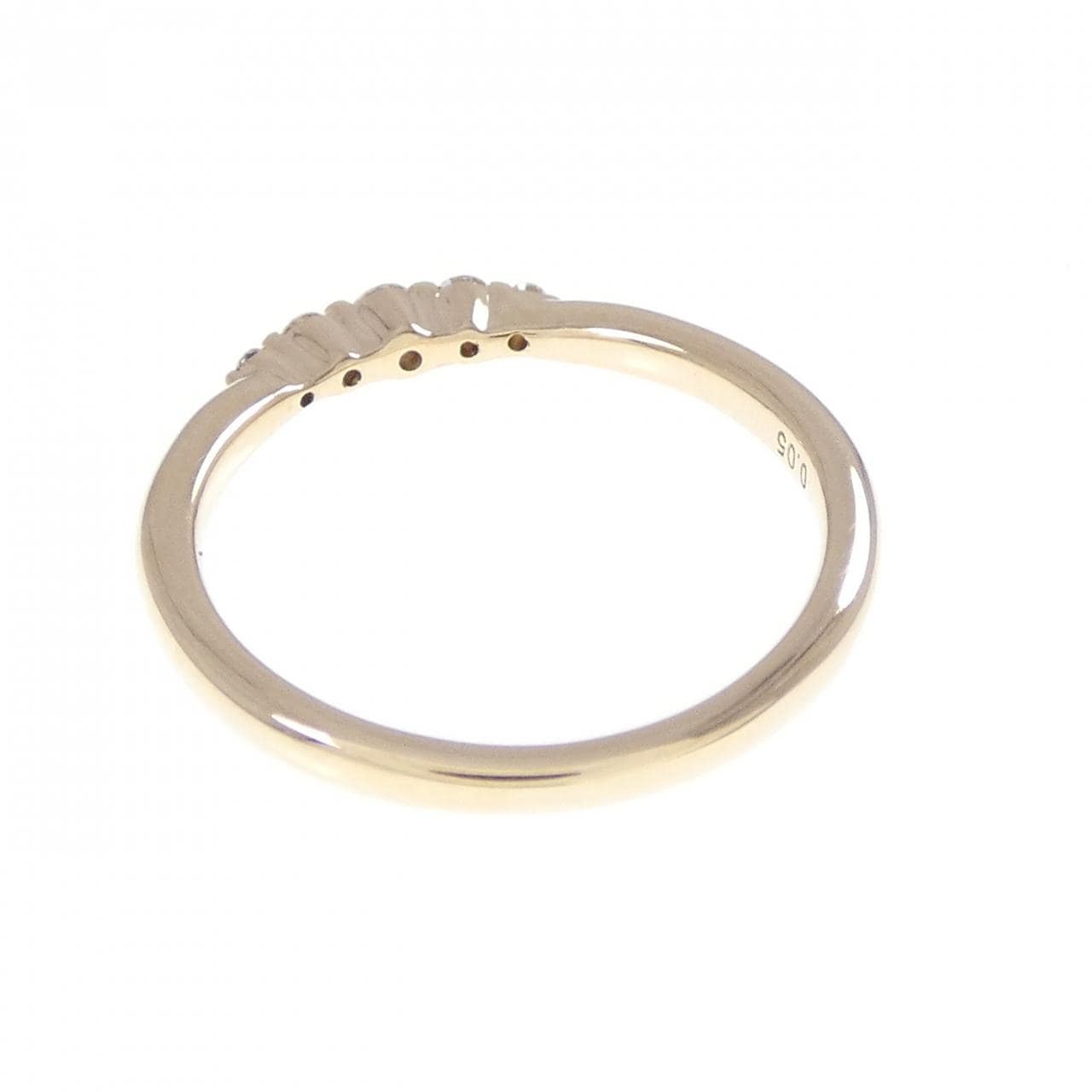 K10PG ダイヤモンド ピンキーリング 0.05CT