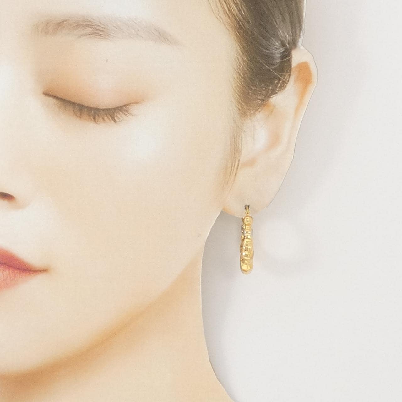 K18スリーカラー ハート ピアス