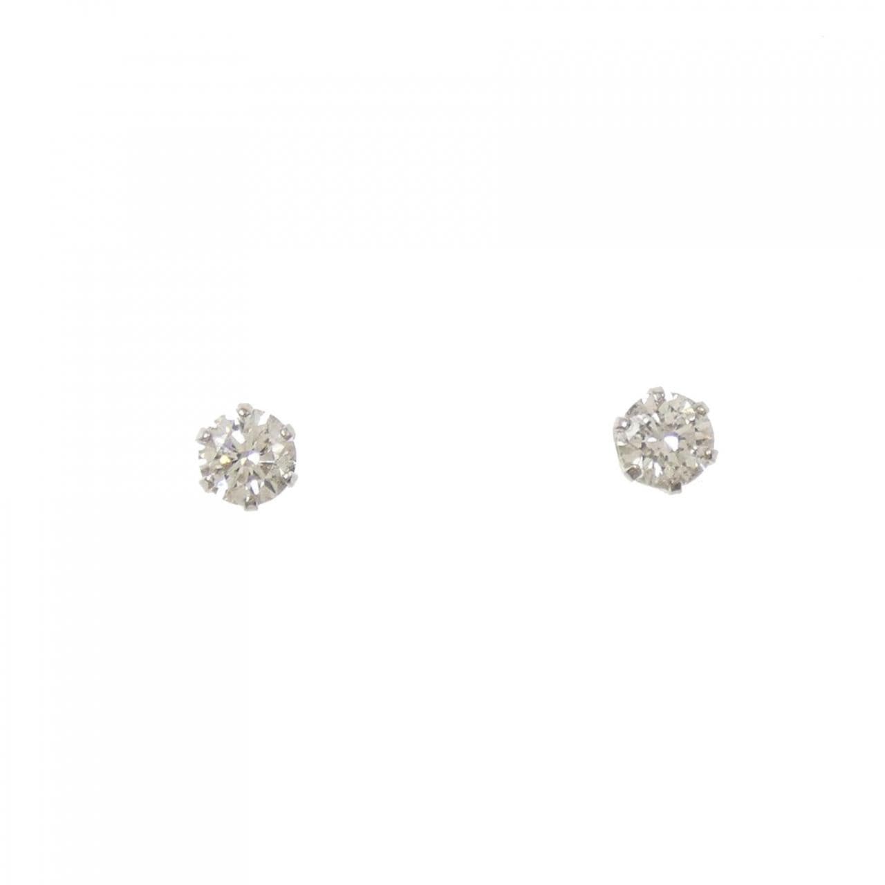 PT900 ソリティア ダイヤモンド ピアス 0.30CT