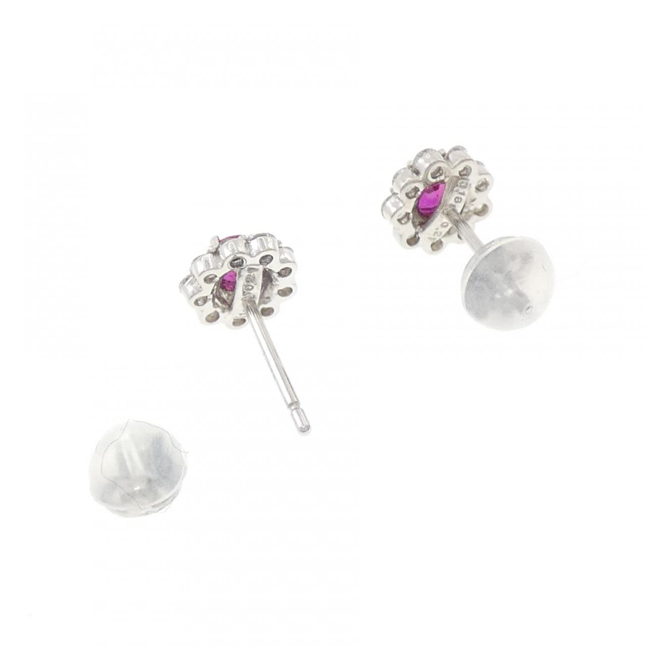 PT900 ルビー ピアス 0.36CT