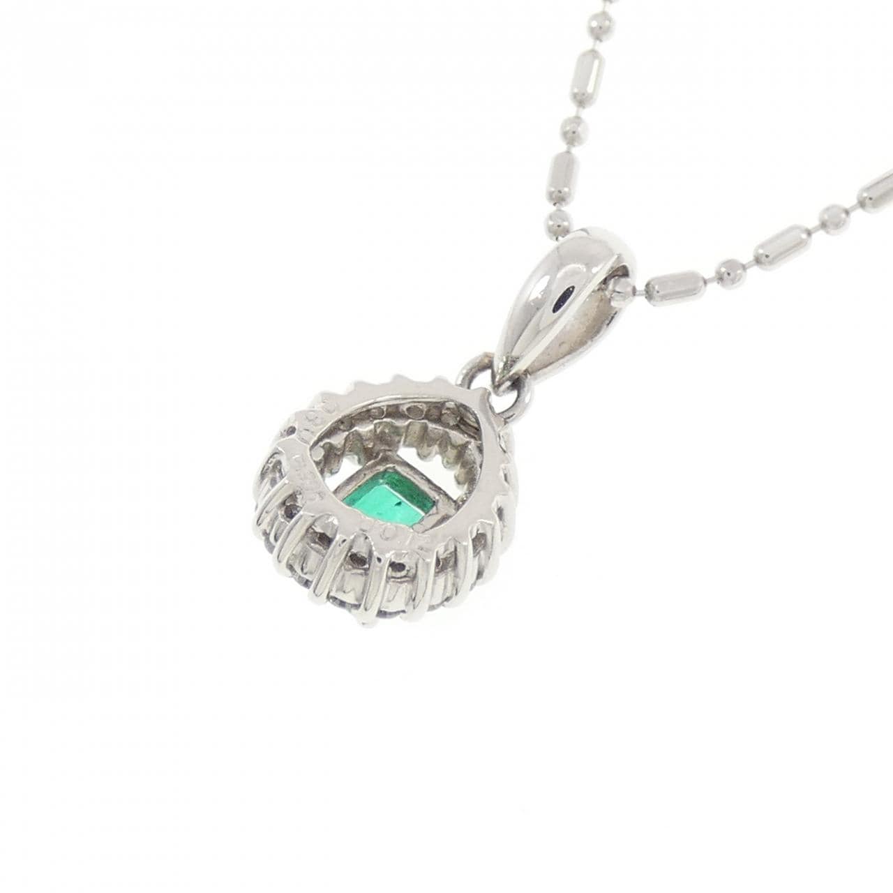 PT900/PT850 エメラルド ネックレス 0.30CT