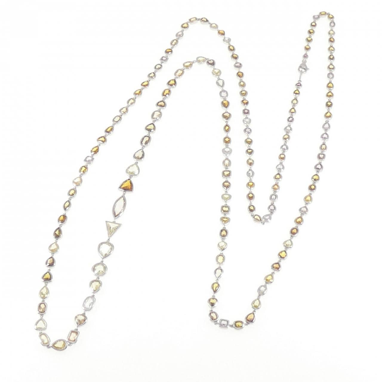 K18WG ダイヤモンド ネックレス 20.38CT