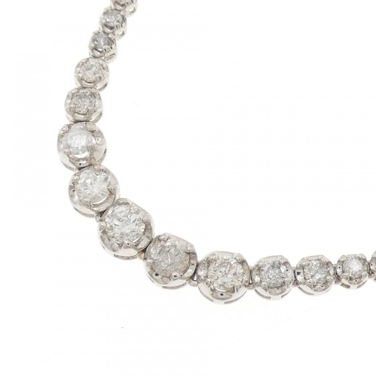 K18WG ダイヤモンド ネックレス 5.00CT