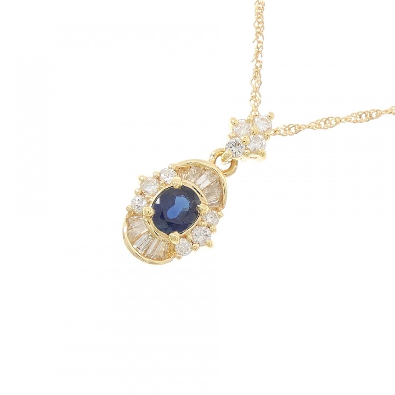 K18YG サファイヤ ネックレス 0.34CT