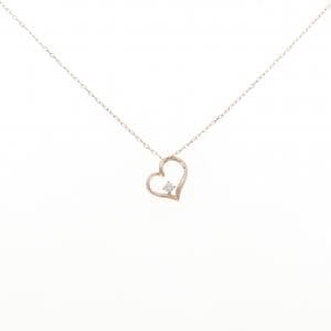 K10PG ハート ダイヤモンド ネックレス