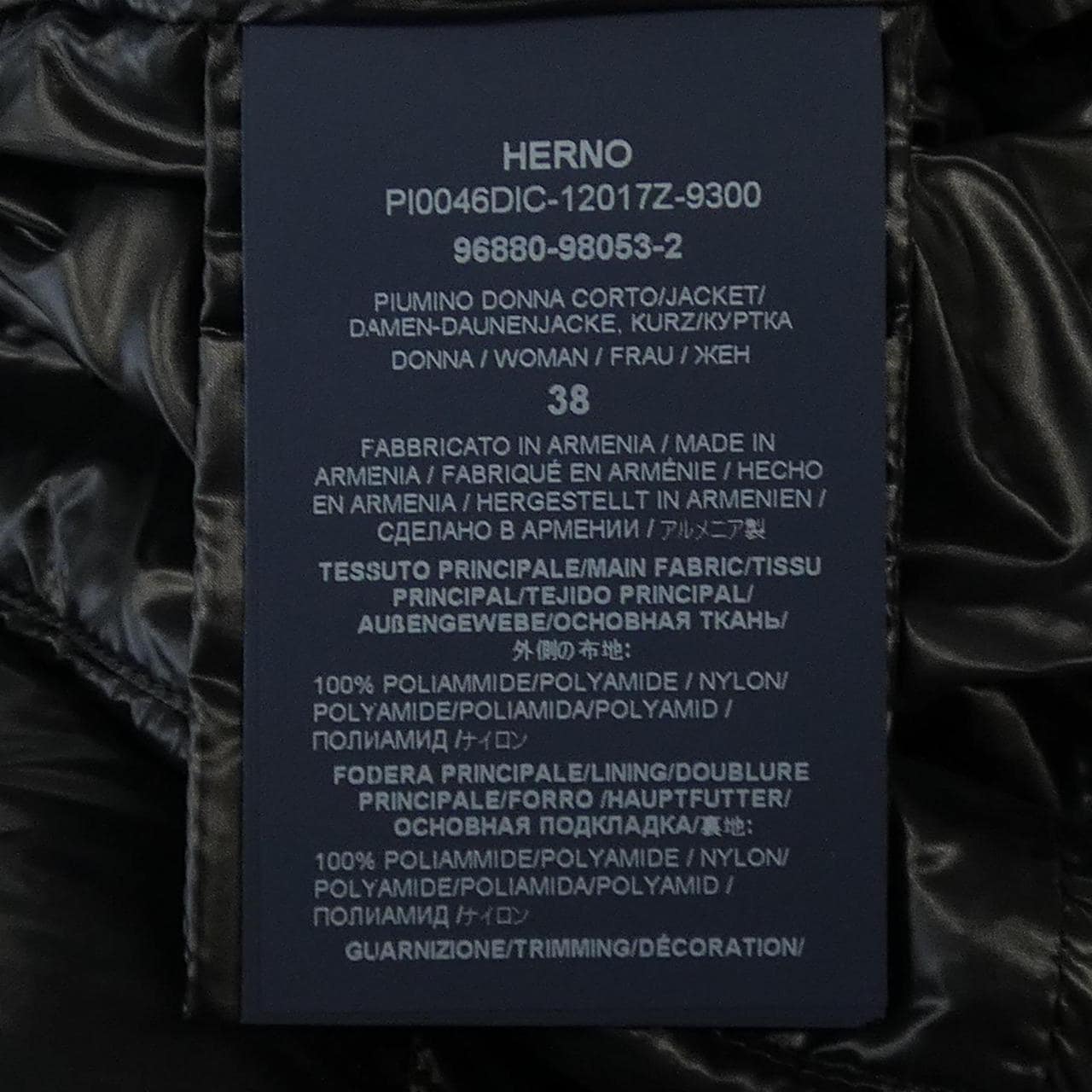 ヘルノ Herno PI0046DIC 12017Z 9300 ダウンジャケット