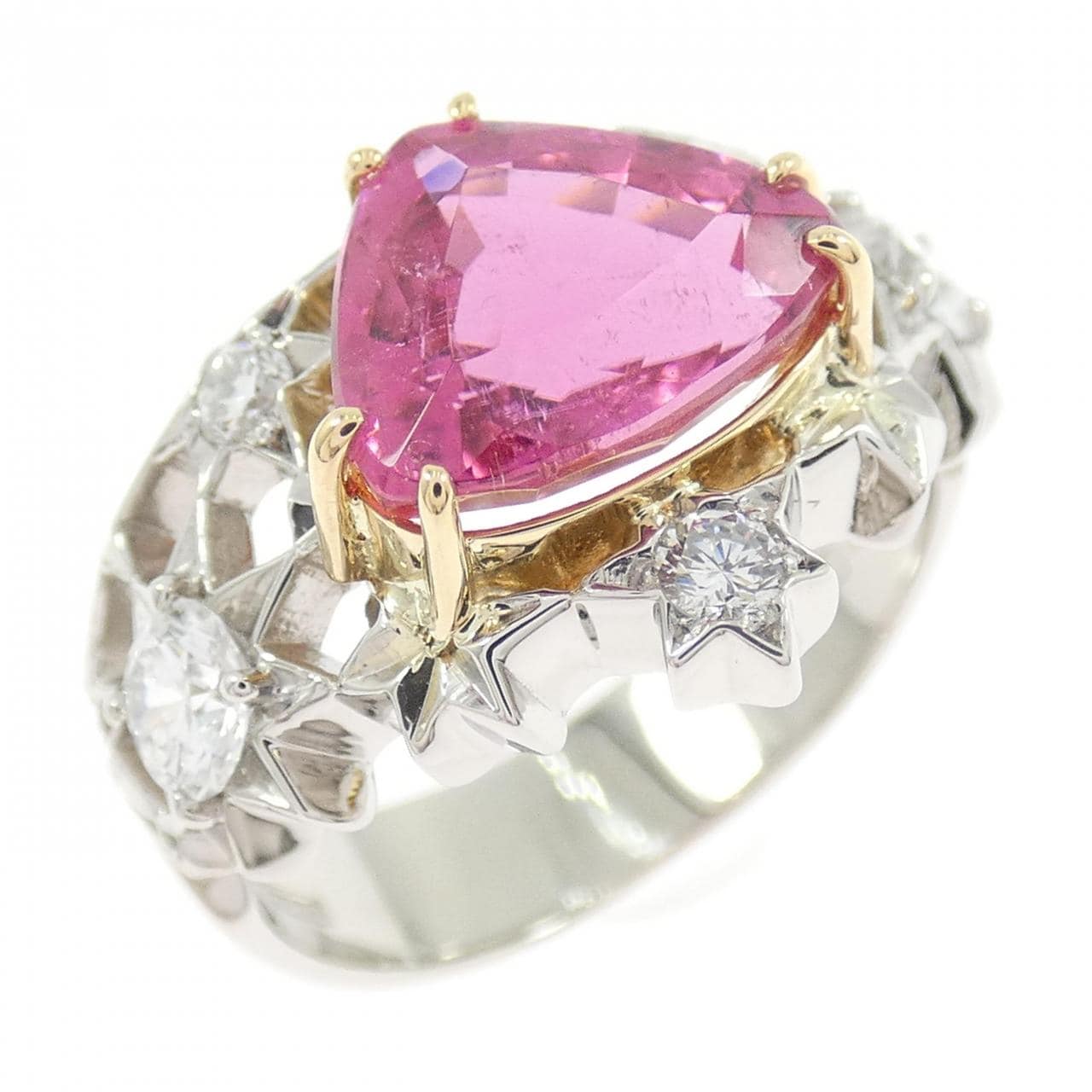 PT900/K18YG トルマリン リング 2.59CT