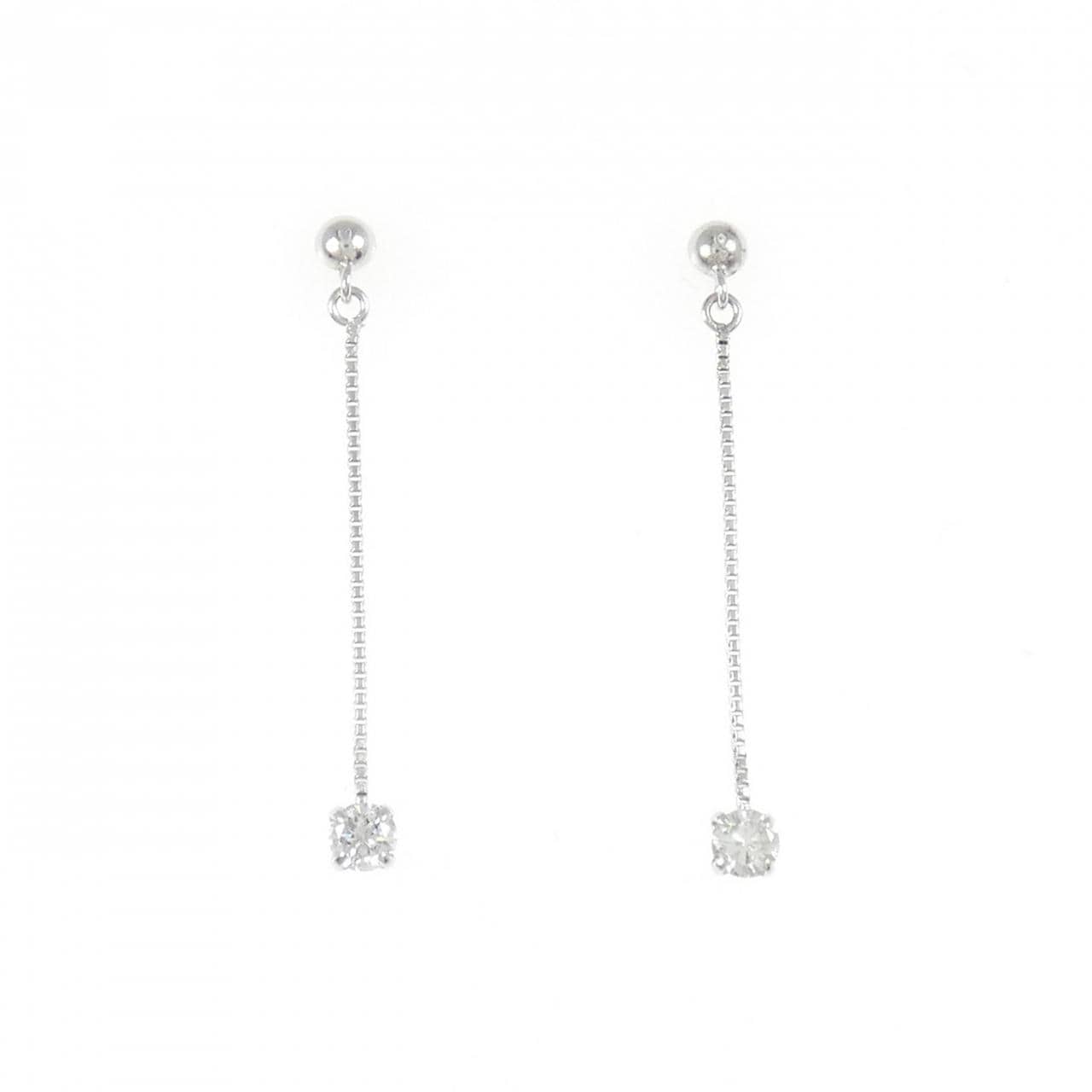 K18WG ダイヤモンド ピアス