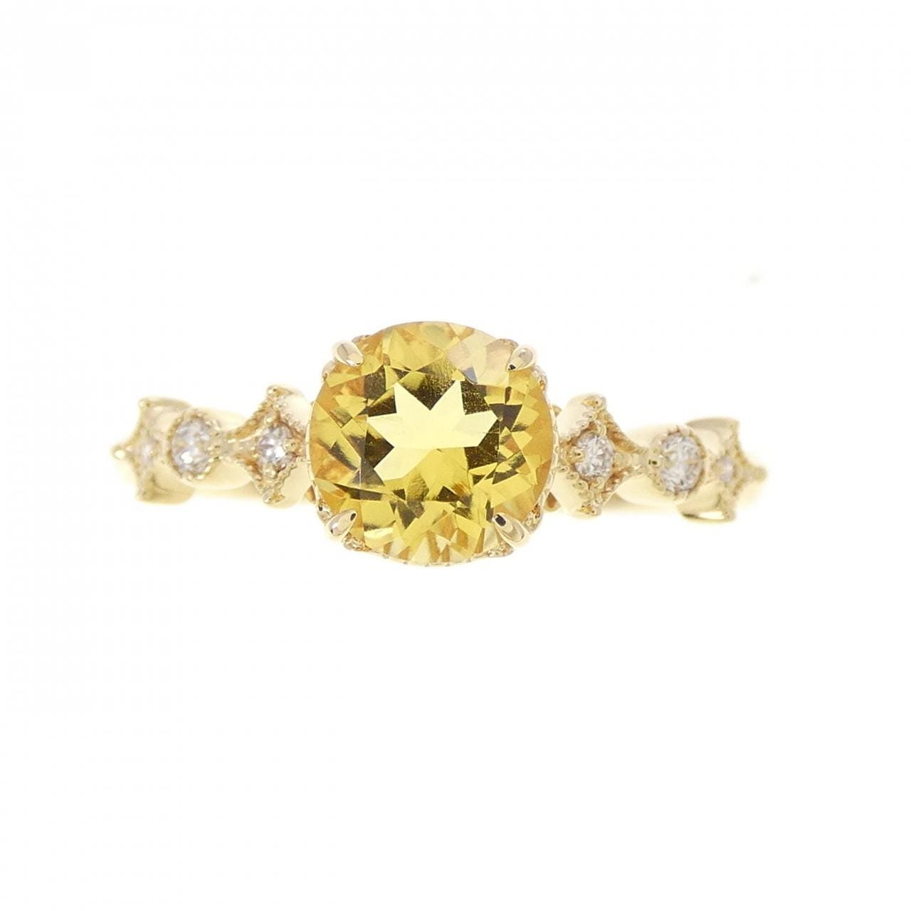 K18YG ベリル リング 0.77CT