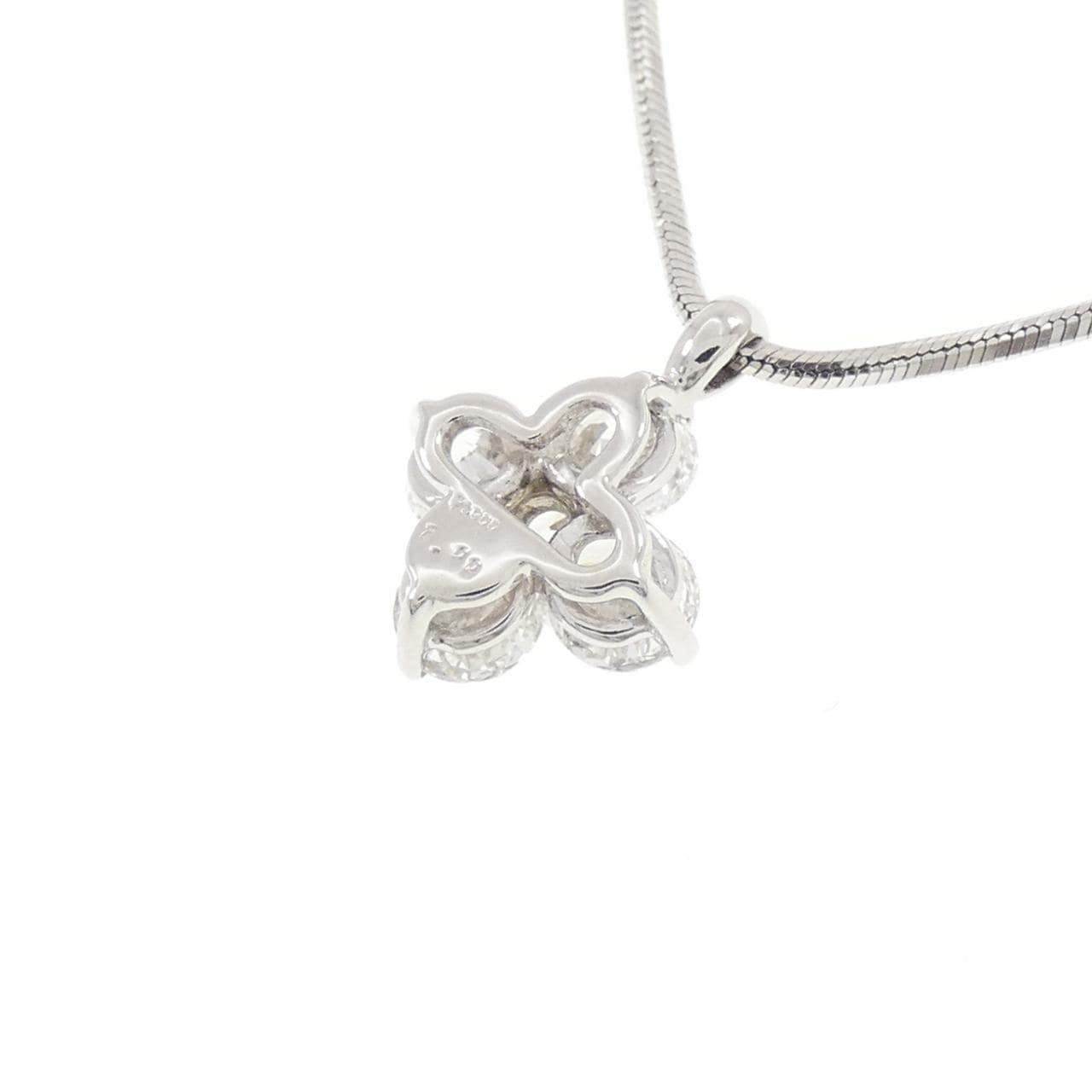 PT900/PT850 フラワー ダイヤモンド ネックレス 1.00CT