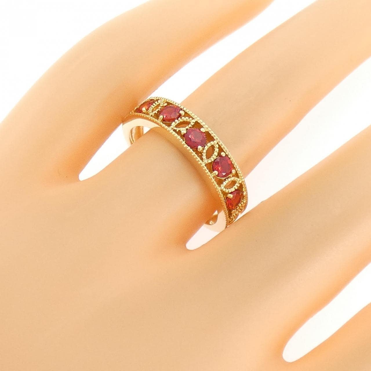 K18YG サファイヤ リング 0.69CT