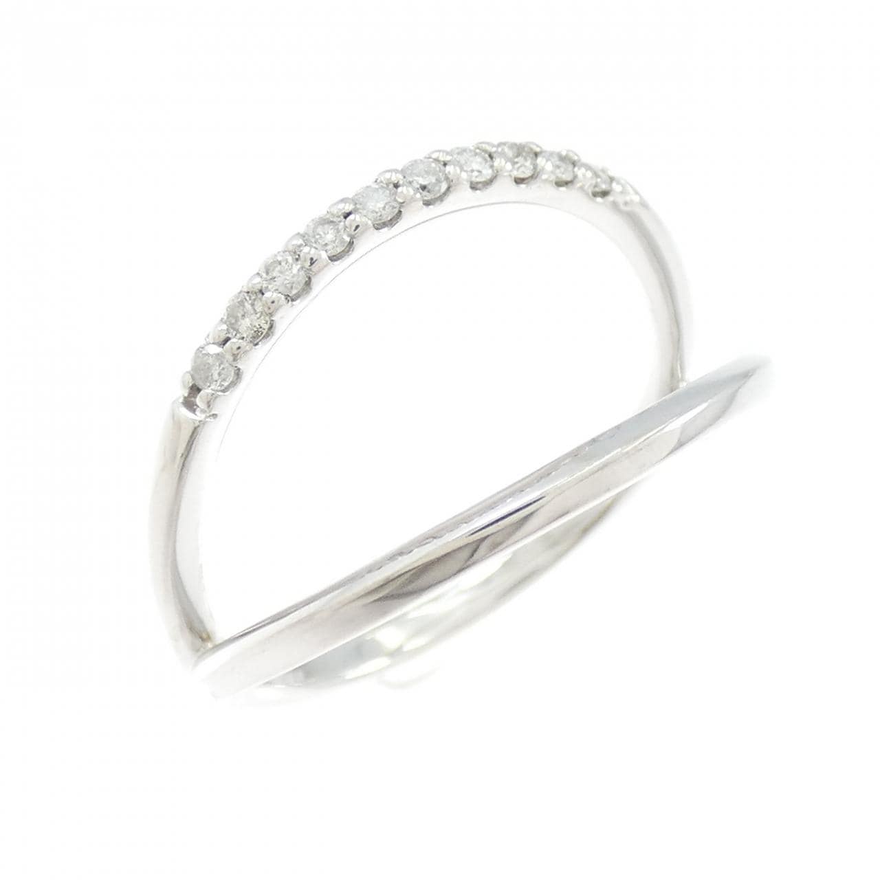 K14WG ダイヤモンド リング 0.10CT