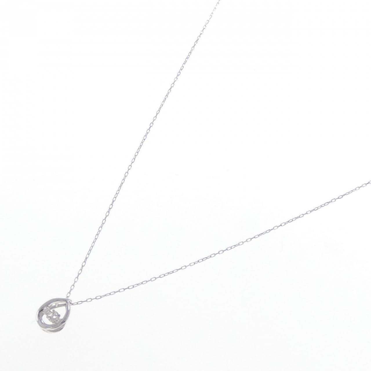 K18WG ダイヤモンド ネックレス 0.02CT