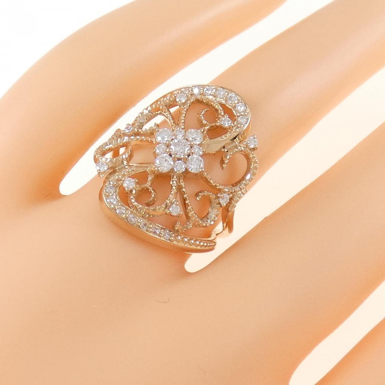 K18PG ダイヤモンド リング 0.46CT