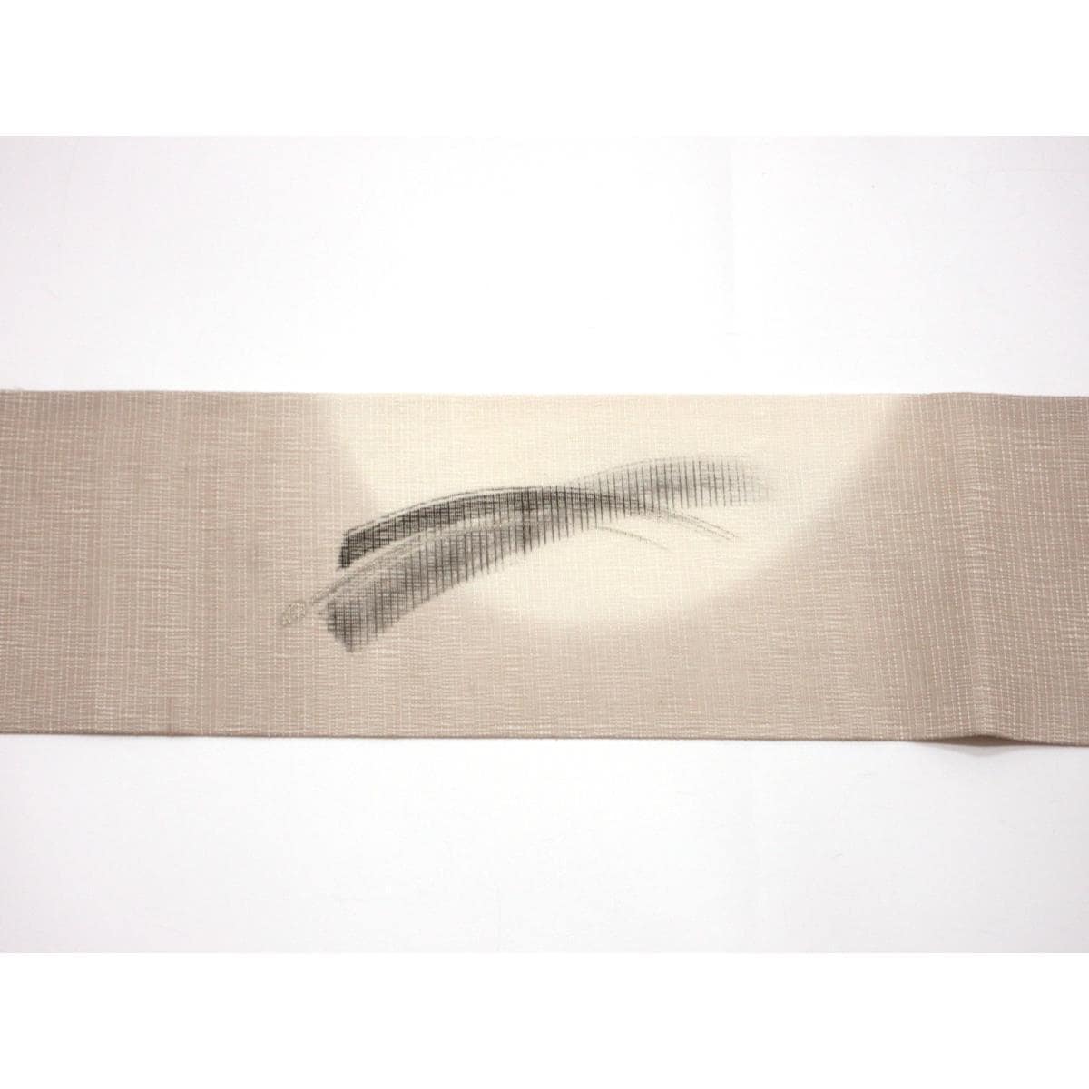 夏名古屋帯　紗紬織染帯　友禅銀彩加工