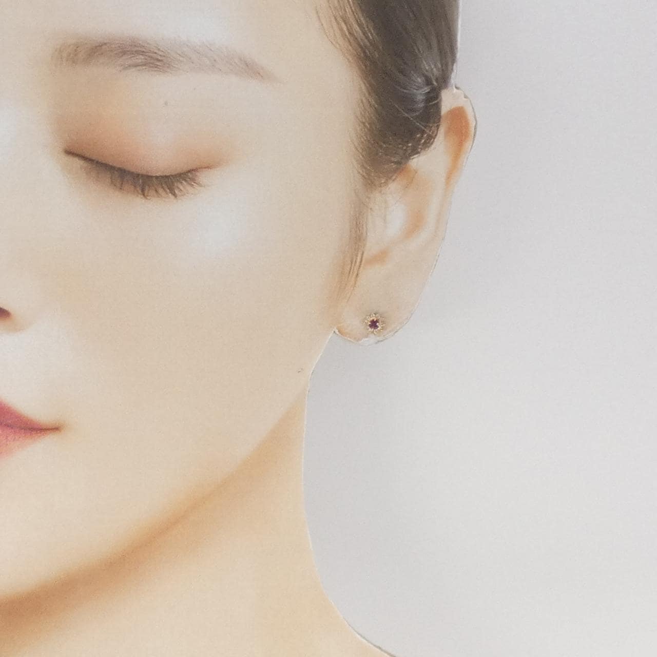 K18YG ルビー ピアス