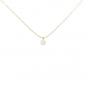 K18PG ソリティア ダイヤモンド ネックレス 0.10CT