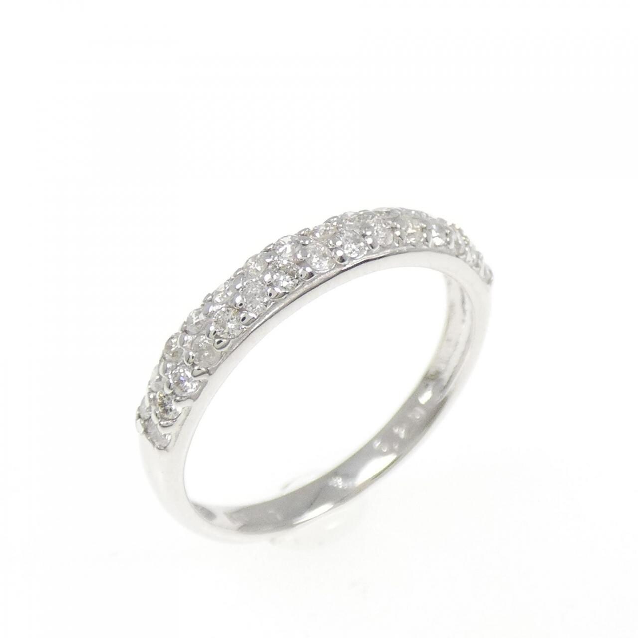 K18WG パヴェ ダイヤモンド ピンキー リング 0.20CT