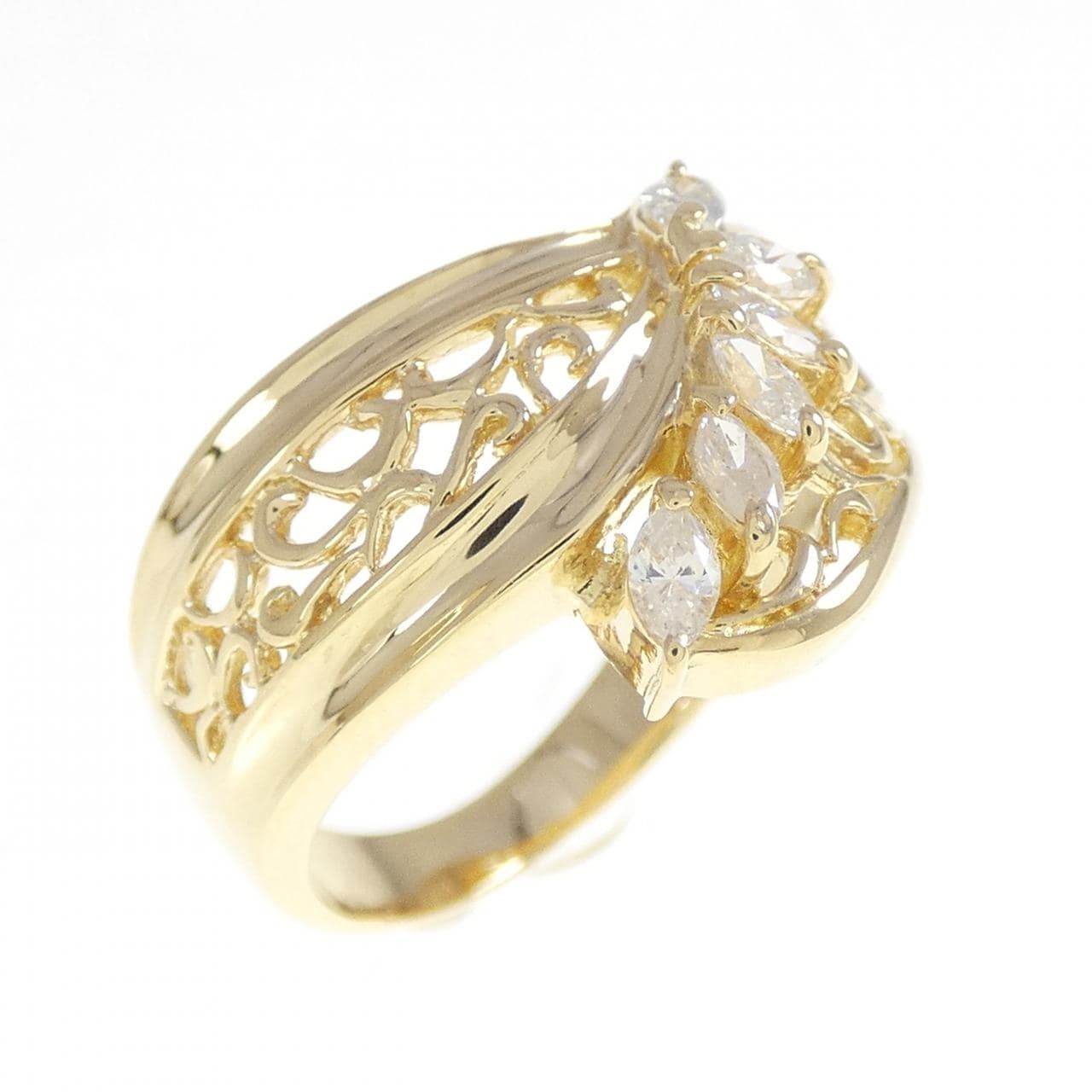 K18YG ダイヤモンド リング 0.26CT
