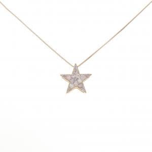 K18PG スター ピンクダイヤモンド ネックレス 0.32CT